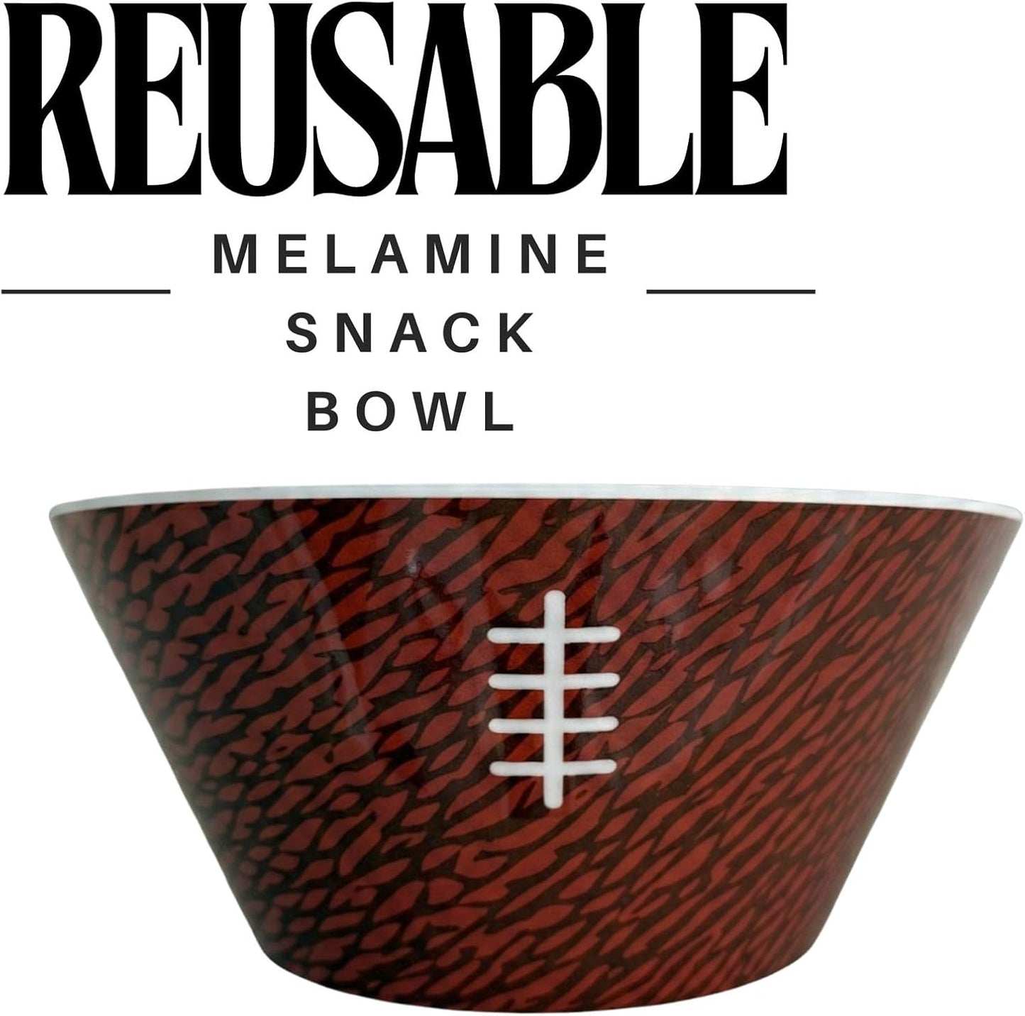 Sprinkles & Confetti Durable Green Football Snack & Serving Bowl Reusable Melamine Dish for Game Day, Tailgating, Parties, Sports Events & Everyday Use
