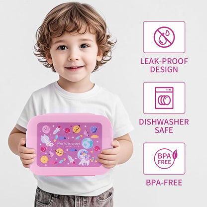 Bento Box for Kids Girls Boys, Adult,8-Compartment Leak-Proof Toddler Lunch Box for School, Drop-Proof Kids Lunch Containers with Insulated Bag, Microwave & Dishwasher Safe, BPA-Free,(Blue)