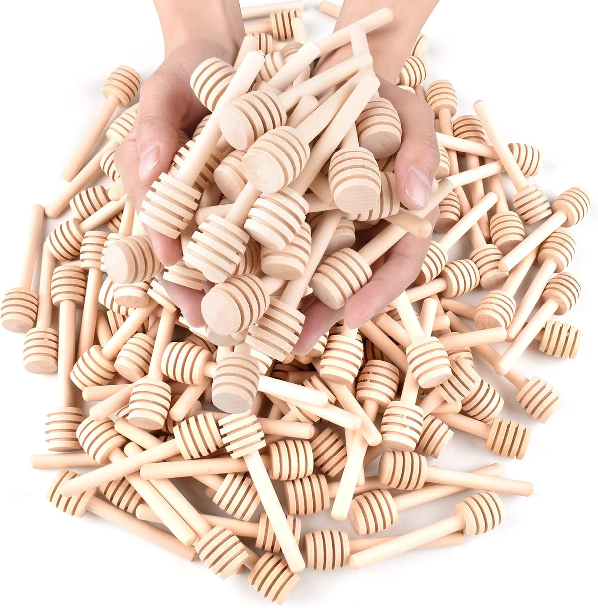 200 Pcs Honey Dipper Sticks, 3 Inch Mini Wooden Honeycomb Stick