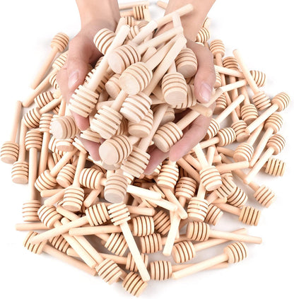 200 Pcs Honey Dipper Sticks, 3 Inch Mini Wooden Honeycomb Stick