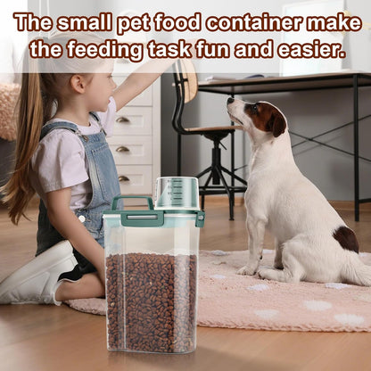 TBMax Pet Food Storage Containers 2 Pack 8-10 Lbs Airtight Dog Food Container Dispenser with Large Spout & Portable Handle, Travel Dog Treat Cat Food Storage Bin Bird Seed Container