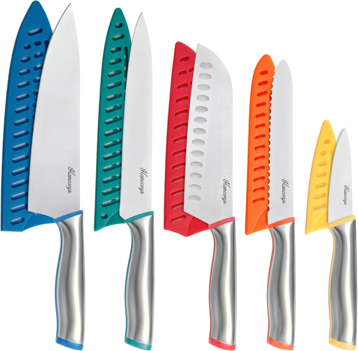 Kitchen Knife Set, 13 PCS Knives Set with 6 Blade Guards