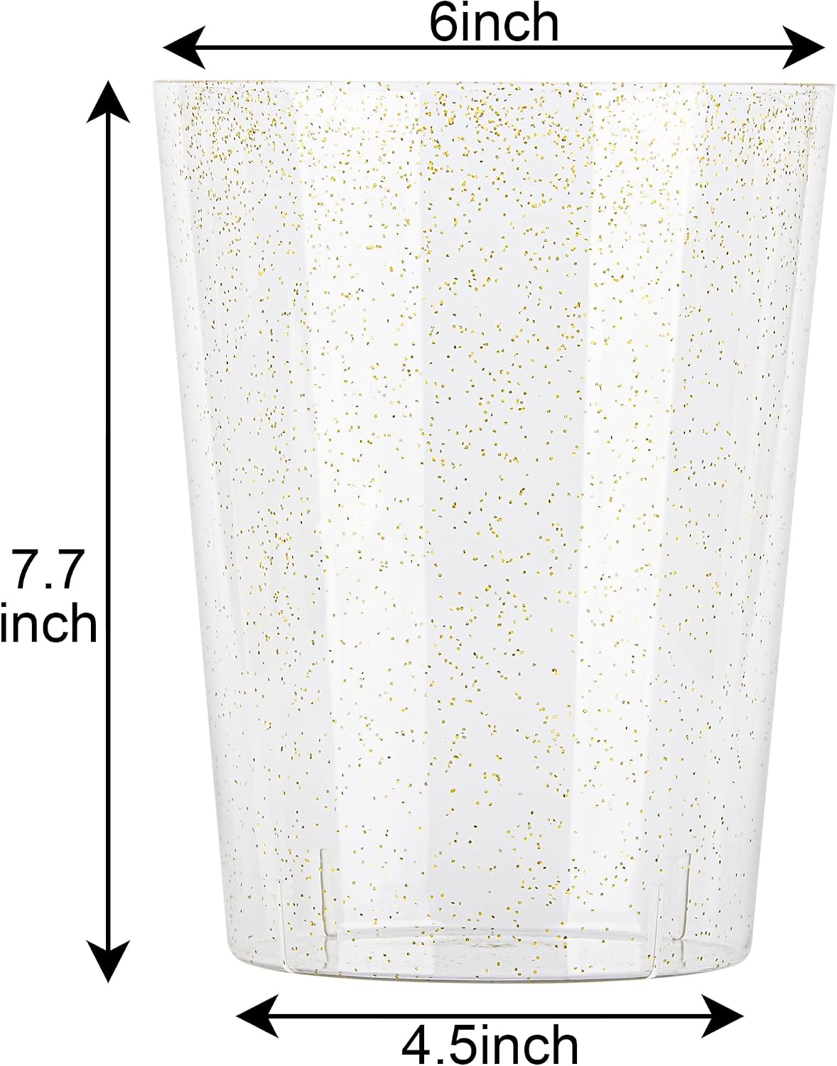 Tiawudi 12 Pack Plastic Ice Bucket For Parties, Silver Glitter Clear Wine Cooler for Wedding, Good as One Large Champagne Chiller Or Classic Wine Bottle Chiller