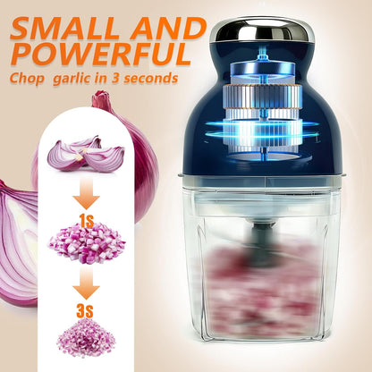 Brigii Electric Garlic Mincer & Onion Chopper, 3-Cup Mini Food Processor