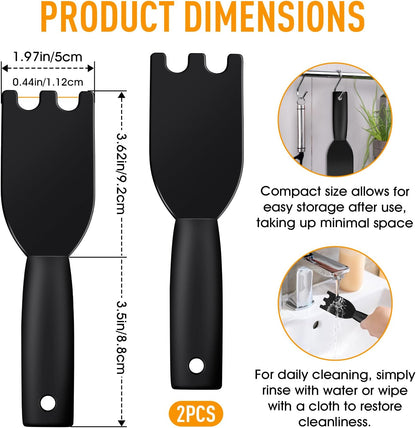 Heat-Resistant Nylon Grill Scraper - Designed for George Foreman Indoor Grills with Grooves, Easy Cleaning Tool with Comfortable Grip (2PCS)