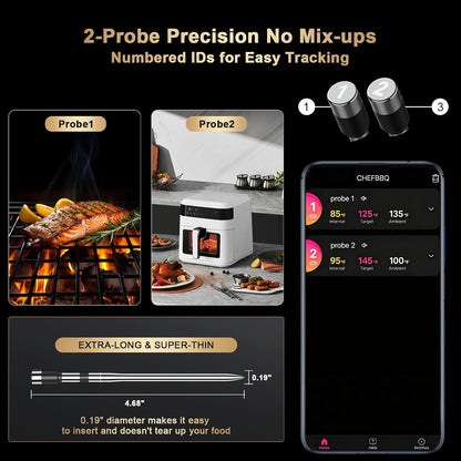 Wireless Meat Thermometer Digital, 800FT Bluetooth Food Thermometer