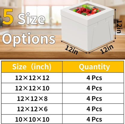 WINKIO Cake Boxes 12 inch, Cake Carrier Holder, Storage Transport Container