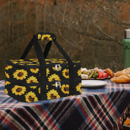 esouler Insulated Casserole Carrier - Casserole Carriers for Hot or Cold Food - Lasagna Lugger Dish Carrier, Thermal Lunch Bag for Potluck Parties, Picnic, Travel, Fits 9" x 13" Baking Dish, Grey
