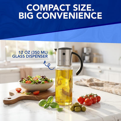 Large Glass Olive Oil Dispenser, Salad Dressing Container, Soy Sauce Bottle