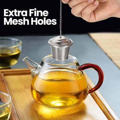 Zopeal Tea Infuser Stainless Steel Strainer with Chain, Medium
