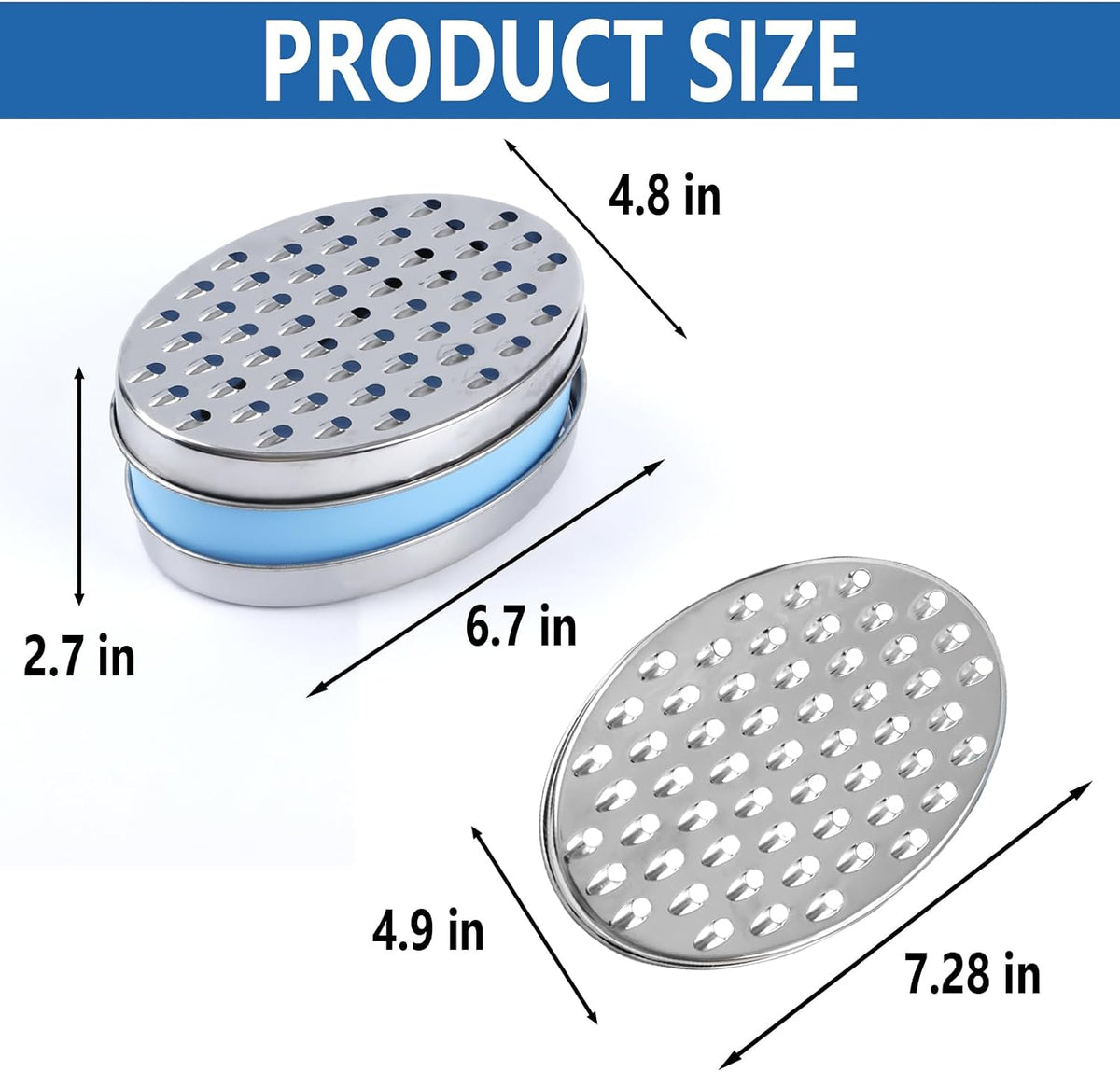 Cheese Grater Citrus Lemon Zester with Food Storage Container & Lid - Perfect For Hard Parmesan Or Soft Cheddar Cheeses, Ginger, Vegetables, Butter, Chocolate & Nutmeg (White)