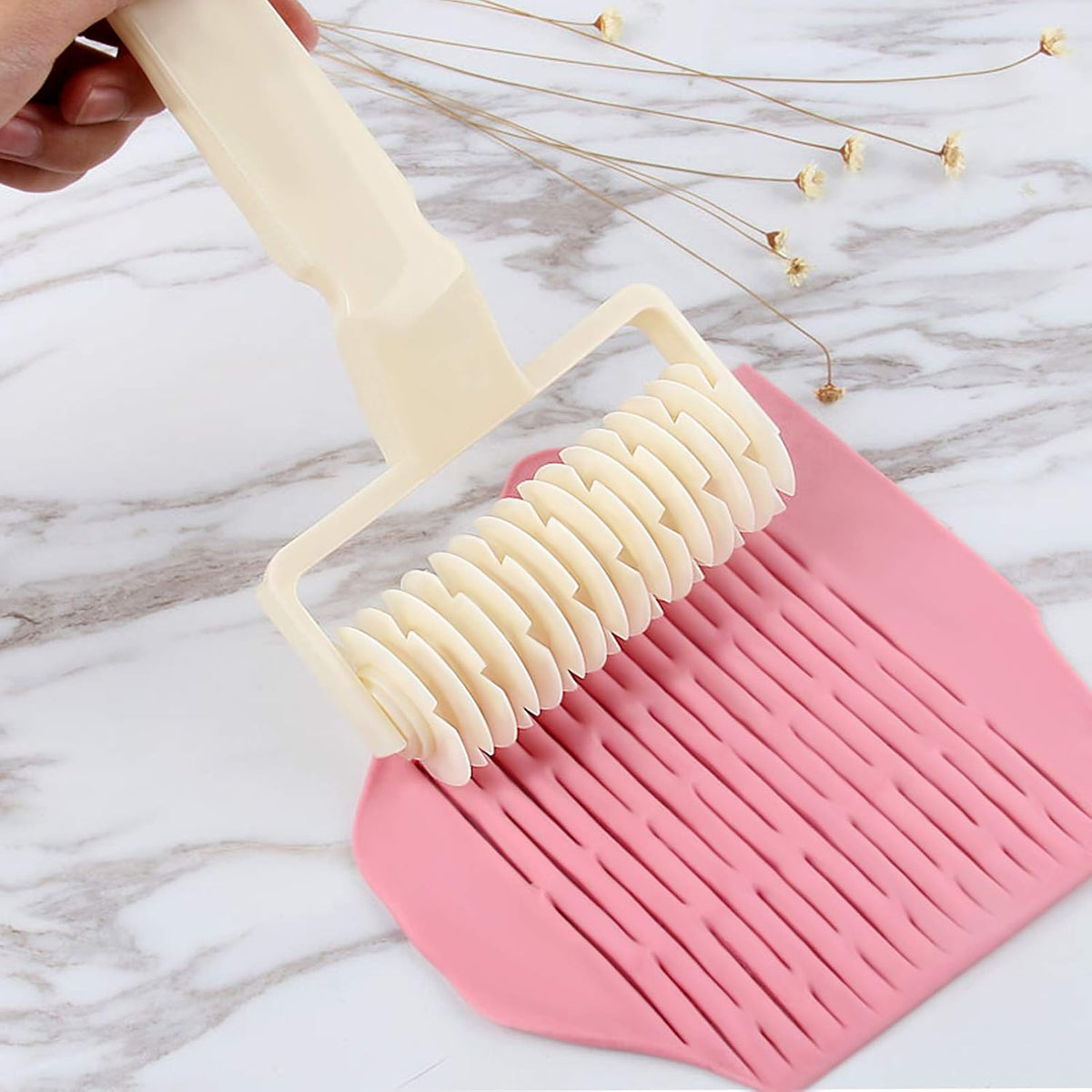Lattice Roller Cutter, Pie Pizza Cookie Dough Roller Lattice Household Baking Pastry Tools(Plastic lattice cutter)