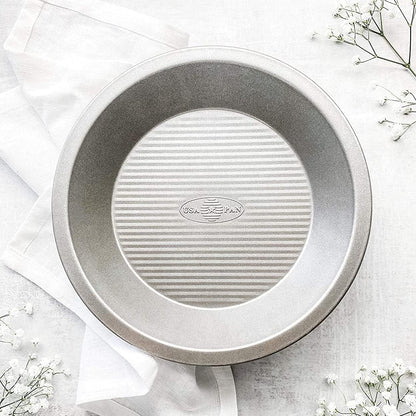 USA Pan Bakeware Aluminized Steel Commercial Pie Pan, Silver
