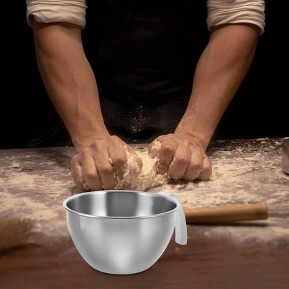 Mixing Bowl Stainless Steel Pour Spout Large Capacity Measuring Cup Handle and Scale for Baking Cooking and Egg Beating