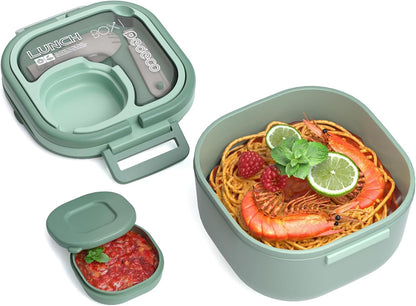PEDECO Stackable Stainless Steel Bento Box with Insulated bag,Adult & Kids Luch Box,Leak-Proof,1-Tier Bento box,Lunch Box With Portable Sauce Pod and Cutlery-for Teens/Toddler,Dishwasher Safe,Blue