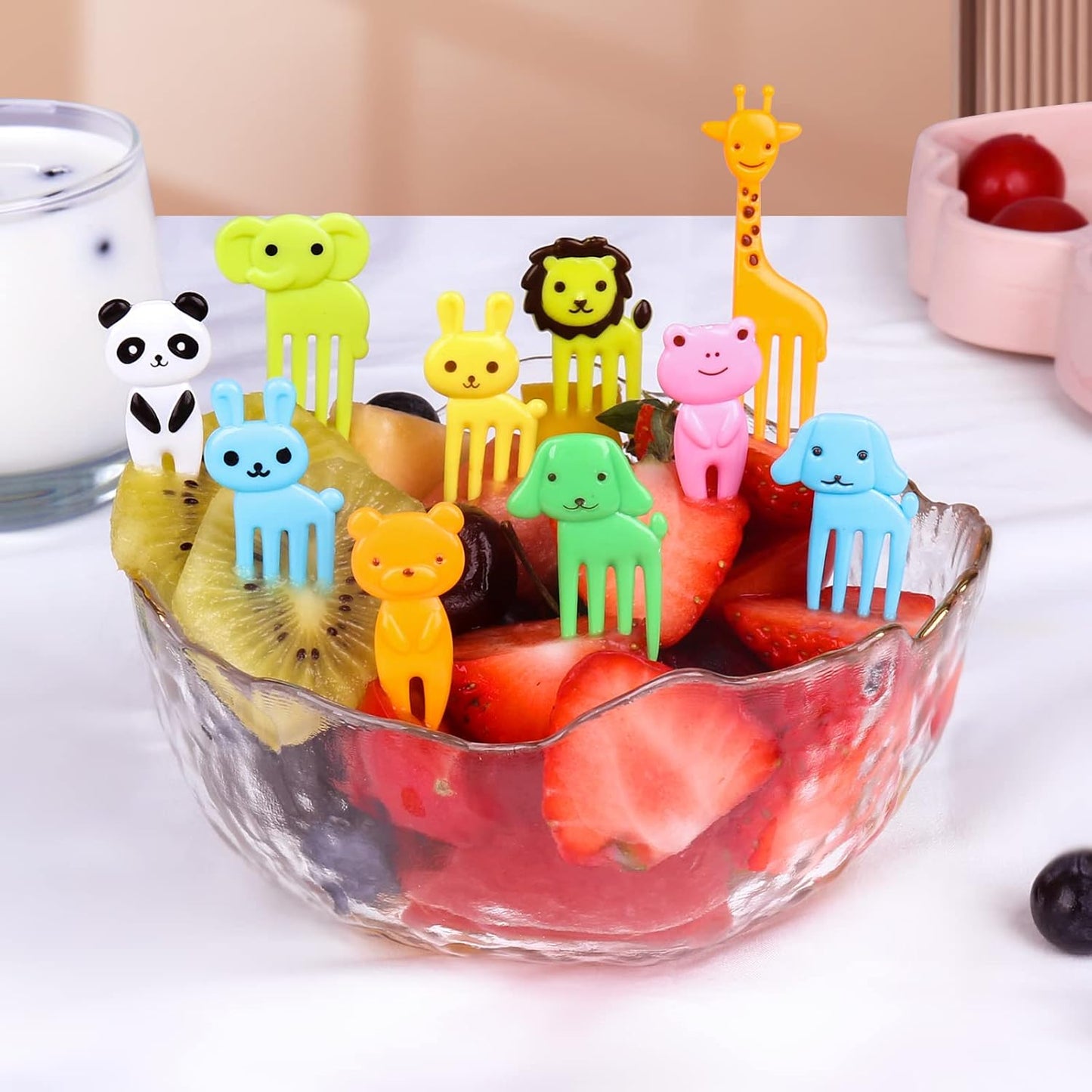 160PCS Food Picks for Kids with Storage Box, Kids Lunch Accessories for Bento Box, Animal Kids Food Picks for Picky Eater, Cute Toothpicks for Food Fruit, Fun Toddler Food Picks - BPA Free