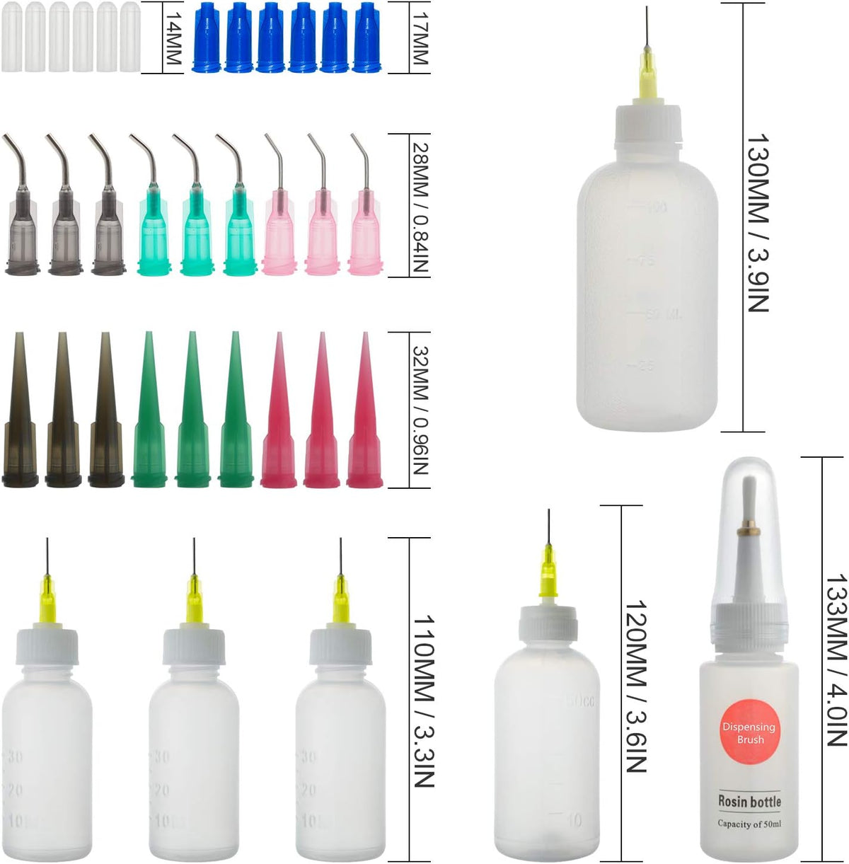 30cc Needle Tip Glue Squeeze Bottle Precision Tips Applicator Bottles 5 Pcs