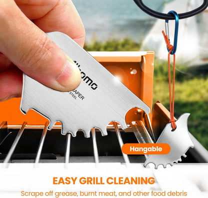 Eagle Grill Scraper Stocking Stuffers, Bristle-Free BBQ Scraper Kitchen Gadgets, Grill Cleaning Tool for Outdoor, Camping, White Elephant Gifts for Men