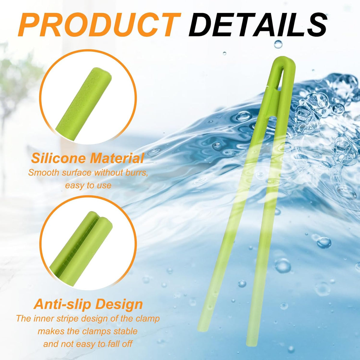 uxcell 8.7" Silicone Toast Tongs, 2Pcs Kitchen Tong Heat Resistant Kitchen Utensil for Cooking Toaster Salad Food BBQ Pan Bacon Fried Steak, Light Green