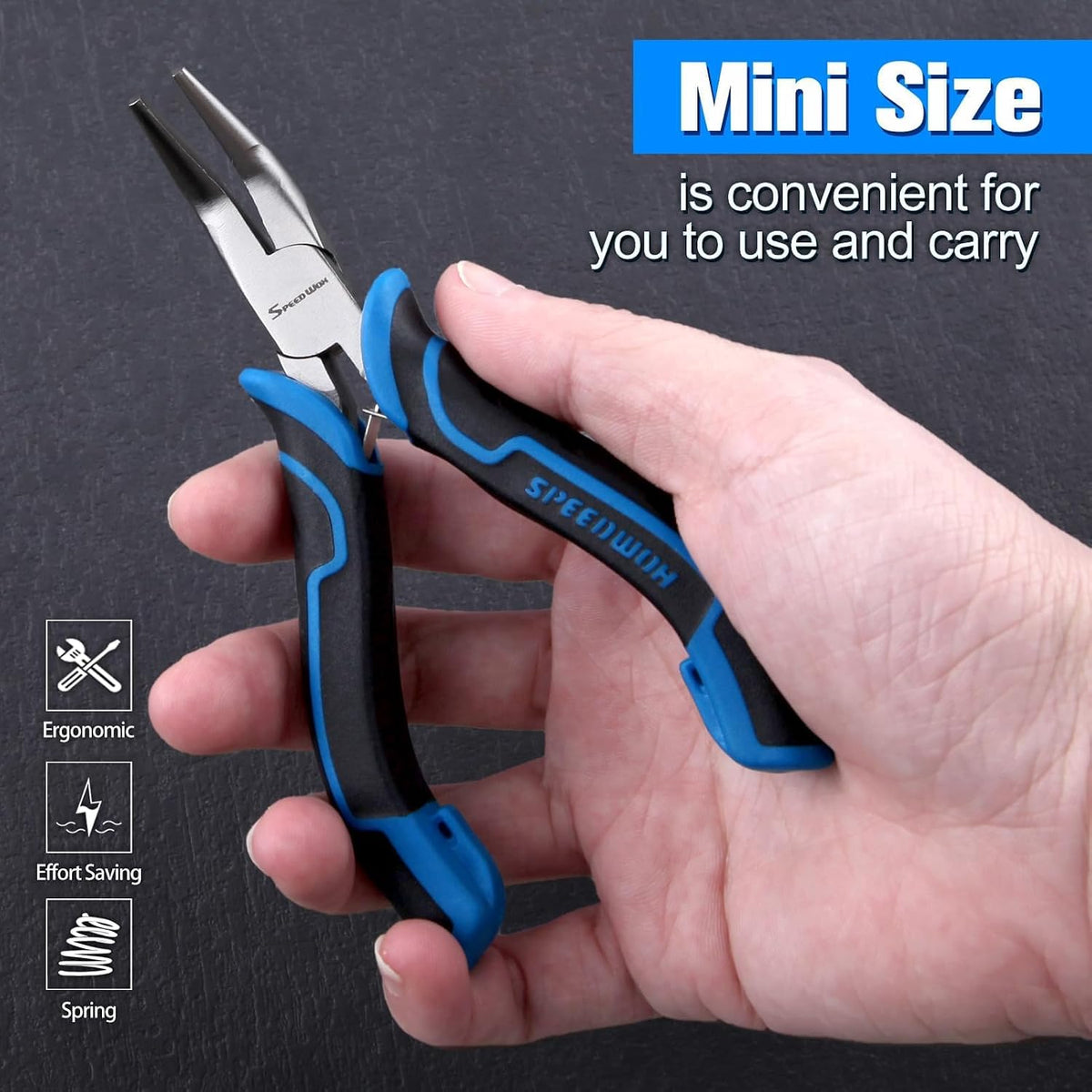 SPEEDWOX Long Reach Bent Needle Nose Pliers With Smooth Jaw Angled Needle Nose Pliers For Jewelry Making Fish Bone Pliers Tweezers Bent Chain Nose Pliers For Wire Bending And Small Object Gripping