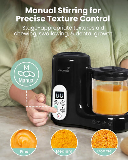 Grownsy Baby Food Maker, Steamer & Blender Baby Food Processor, White