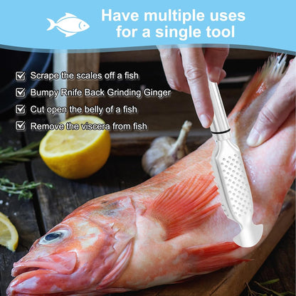 Fish Scaler Remover, Fish Scale Cleaning Kit, Portable Stainless Steel Fish Descaler Tool, Easy Clean, Applicable To Restaurants, Kitchens And Markets