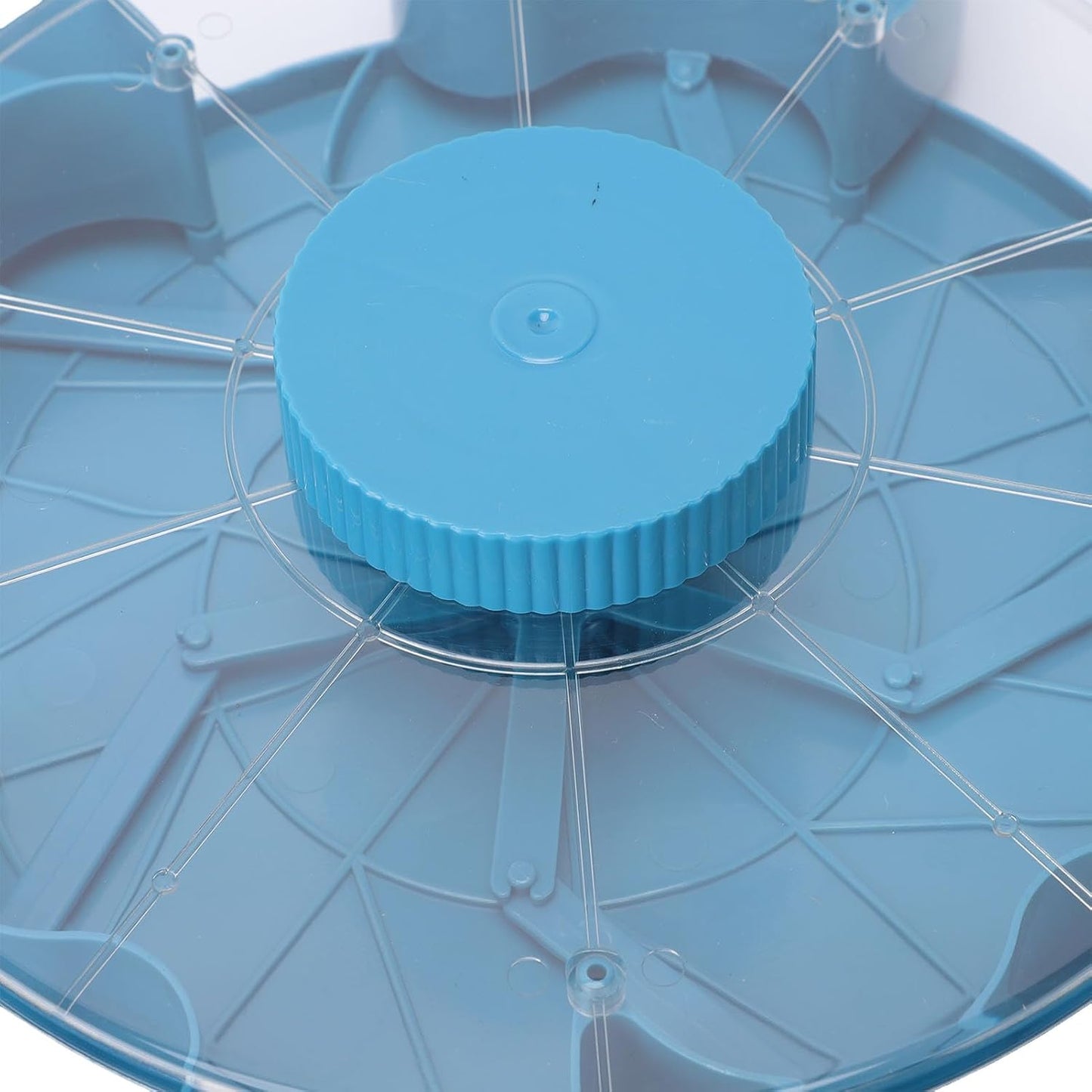 5-Compartment Divided Serving Tray with Lid – Rotating Snack Box for Dips, Appetizers, Fruits & Veggies – Blue Party Tray for Kitchen, Picnic & Entertaining