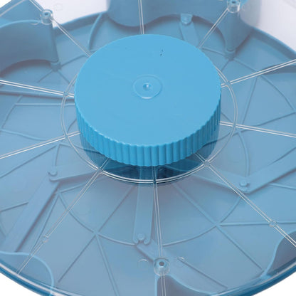 5-Compartment Divided Serving Tray with Lid – Rotating Snack Box for Dips, Appetizers, Fruits & Veggies – Blue Party Tray for Kitchen, Picnic & Entertaining