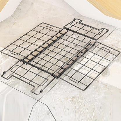 2Pack Wire Storage Bins Baskets,13.8inch Large Foldable Organizer Multipurpose Steel Basket Pantry Storage Bin Rack with Handle for Kitchen Cabinets, Pantry, Freezer, Bathroom,Closets 35x21.5x16 cm