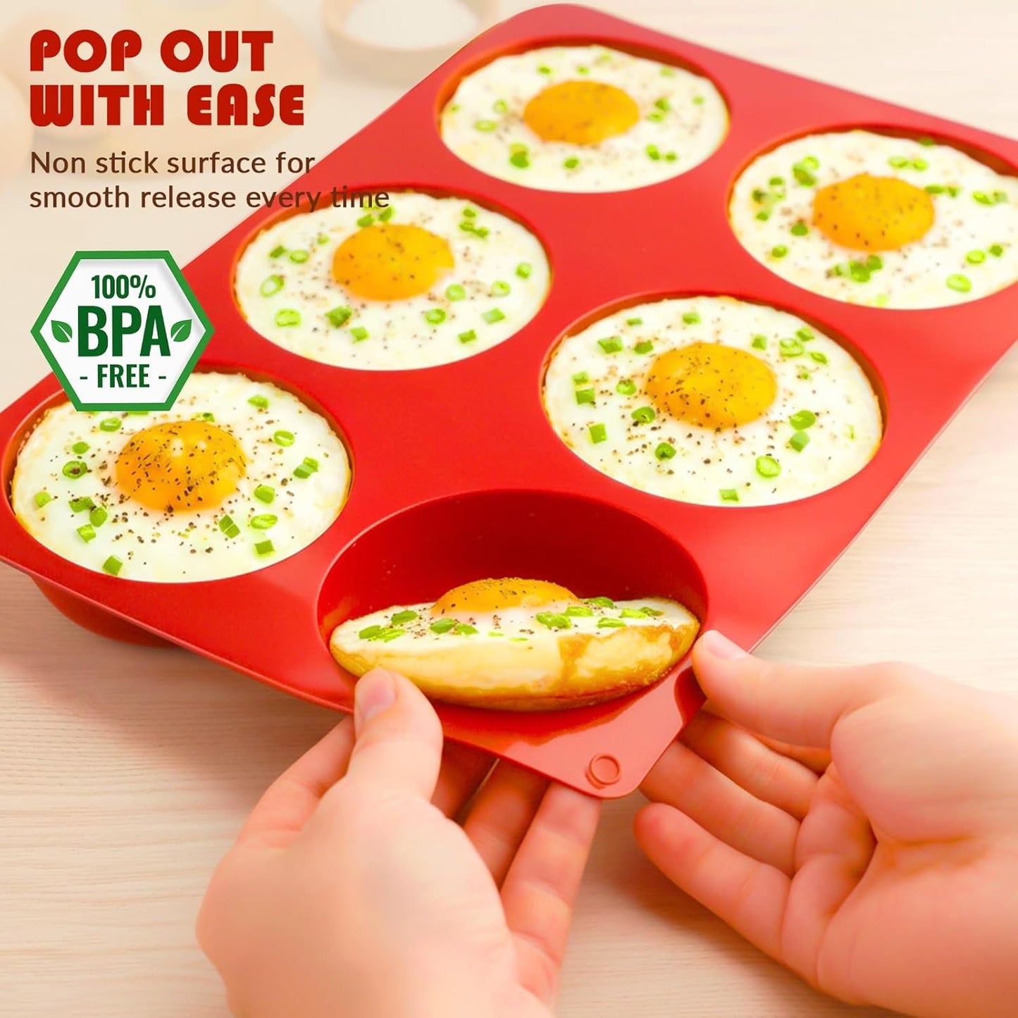 HKNMTT Silicone Muffin Pan for Baking, Cupcake Egg bites Brownie Mold 12 Cup Regular Size, Oven Safe BPA Free kitchen Appliances