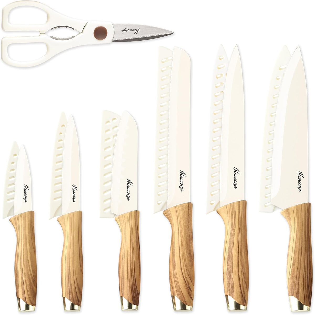 Kitchen Knife Set, 13 PCS Knives Set with 6 Blade Guards