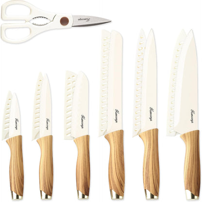 Kitchen Knife Set, 13 PCS Knives Set with 6 Blade Guards