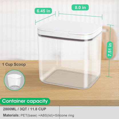 TBMax Dog Cat Food Storage Container 12Lbs with Airtight Flip-up Lid, Large Pet Food Dog Treat Container with Scoop, Airtight Food Storage Bin for Kitchen Organization