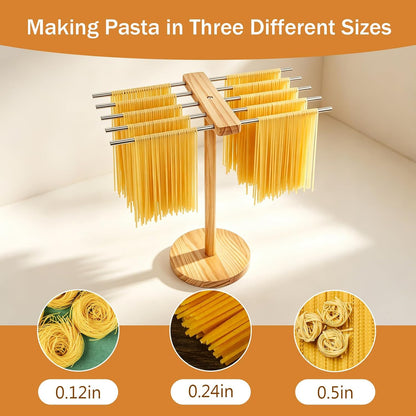 Stable Pasta Drying Rack, Noodle Drying Hanger with 10 Crossbars