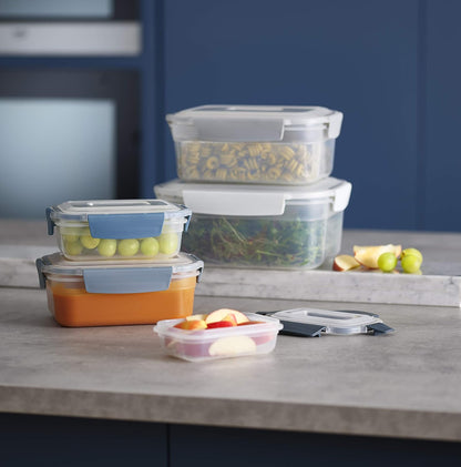 Joseph Joseph Nest Lock Plastic BPA Free Food Storage Container Set with Lockable Airtight Leakproof Lids, 10-Piece, Multi-Color
