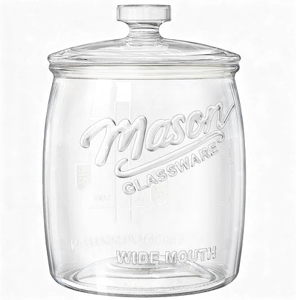 2 Pack Cookie Jar, 1/2 Gallon Glass Storage Containers with Airtight Lids, Wide Mouth Food Jars & Canisters for Kitchen, Pantry, Apothecary, Flour, Sugar, Sourdough Starter, Dog Treat, Half Gallon