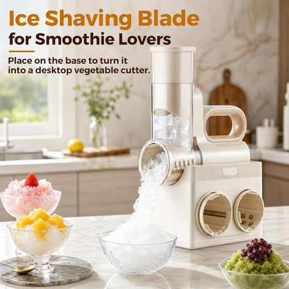 Hand‑held & Desktop Electric Cheese Grater 4‑in‑1 Slicer Shredder