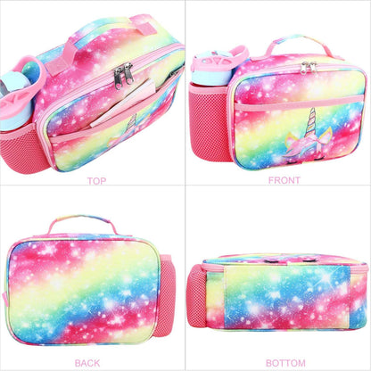 RHCPFOVR Kids Lunch Bag - Insulated Lunch Box for Boys Girls,Washable Lunch Bag and Reusable Toddler Leak-proof Lunchbox for School and Daycare - Colors B