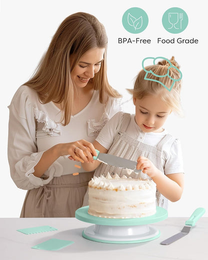 Kootek Cake Decorating Kit with Turntable Baking Supplies for Beginner Pros