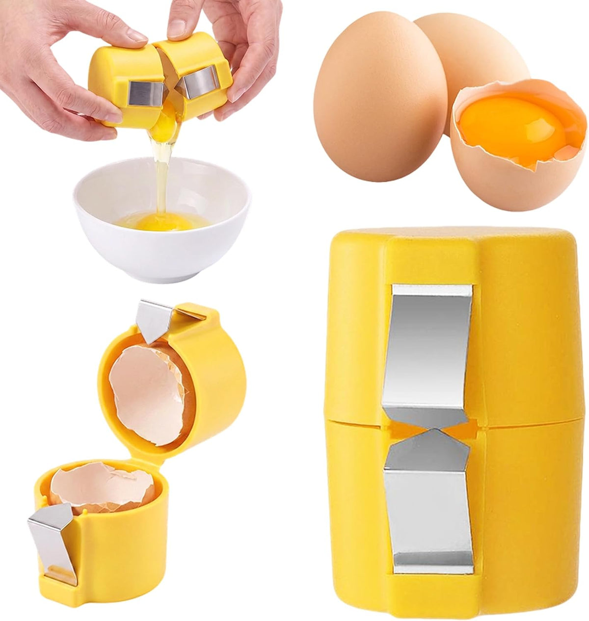 2026 New Egg Shell Opener, Egg Separator Egg Cracker Tool for Raw Eggs