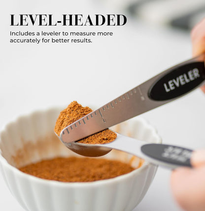 Styled Settings Magnetic Measuring Spoons Set, Gold