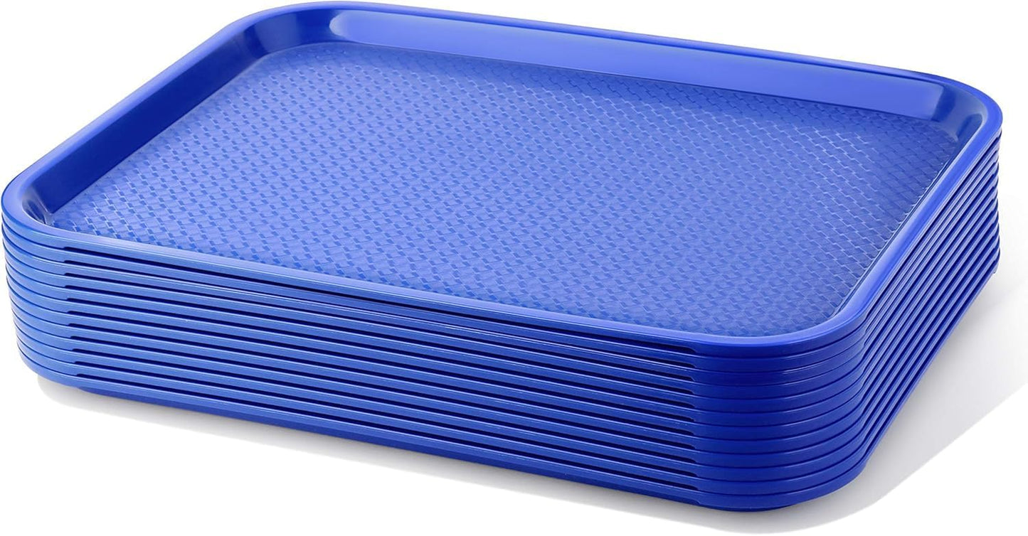 New Star Foodservice Fast Food Tray, Set of 12 (Black, 12 by 16-Inch)