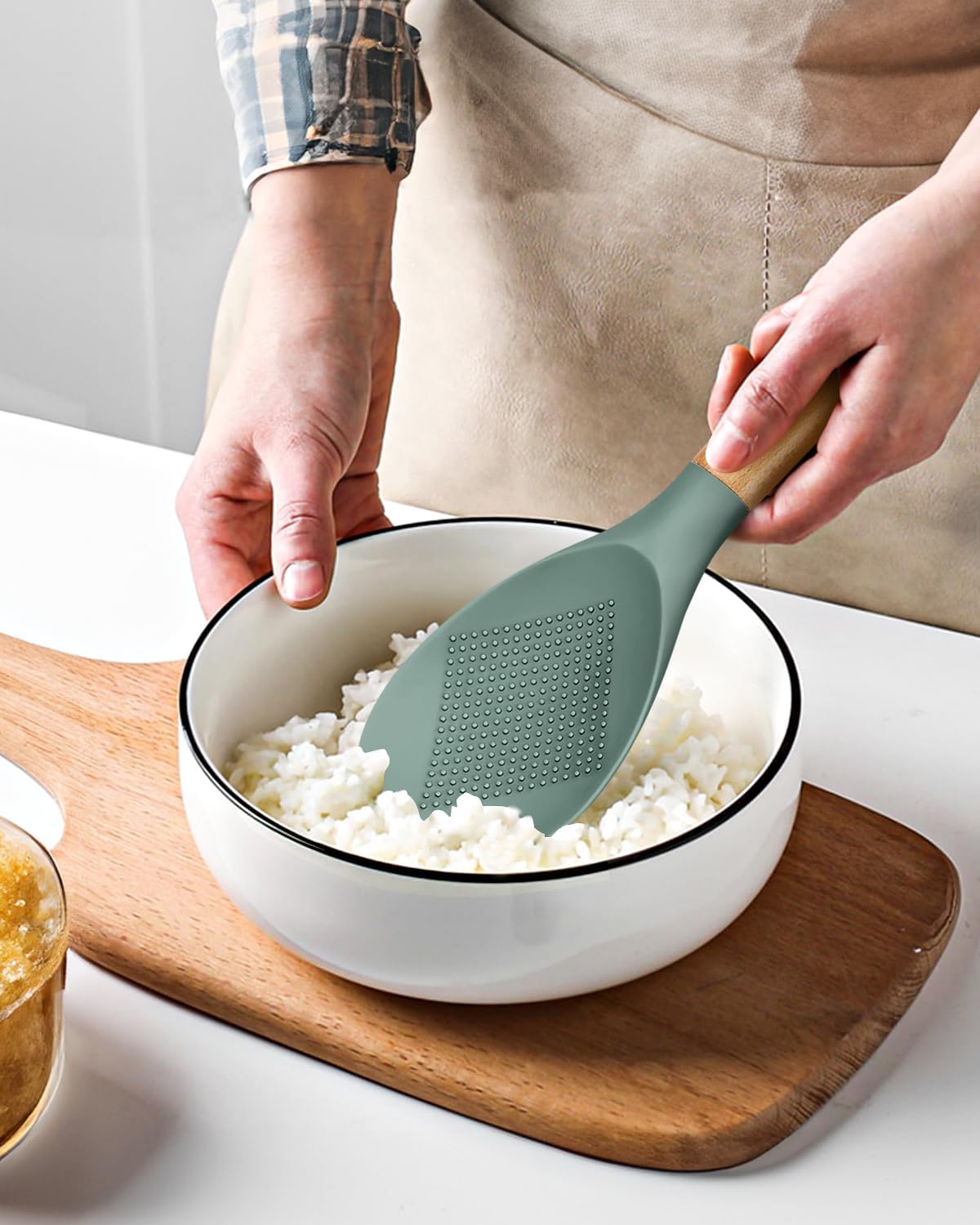 Badiano Cooking Spoon and Rice Scooper for Nonstick Cookware,Multi-function