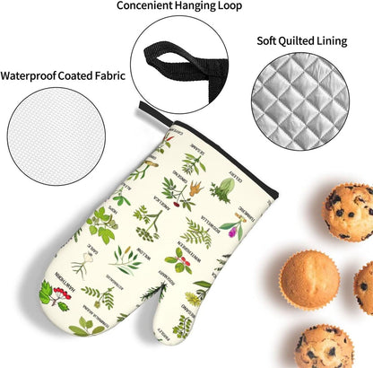 Boho Floral Oven Mitts and Pot Holders Sets of 3, Cute Baker Stuff