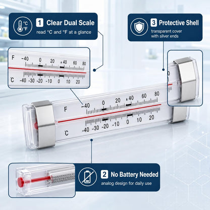 2 Pack Fridge Refrigerator Freezer Thermometer for Kitchen,Restaurant