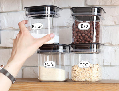 Removable Expiration Date Labels for Food Containers, Waterproof Food Storage Labels for Deli Containers, Best By Pantry Label, Freezer Refrigerator Label, Write On Kitchen Organization Label