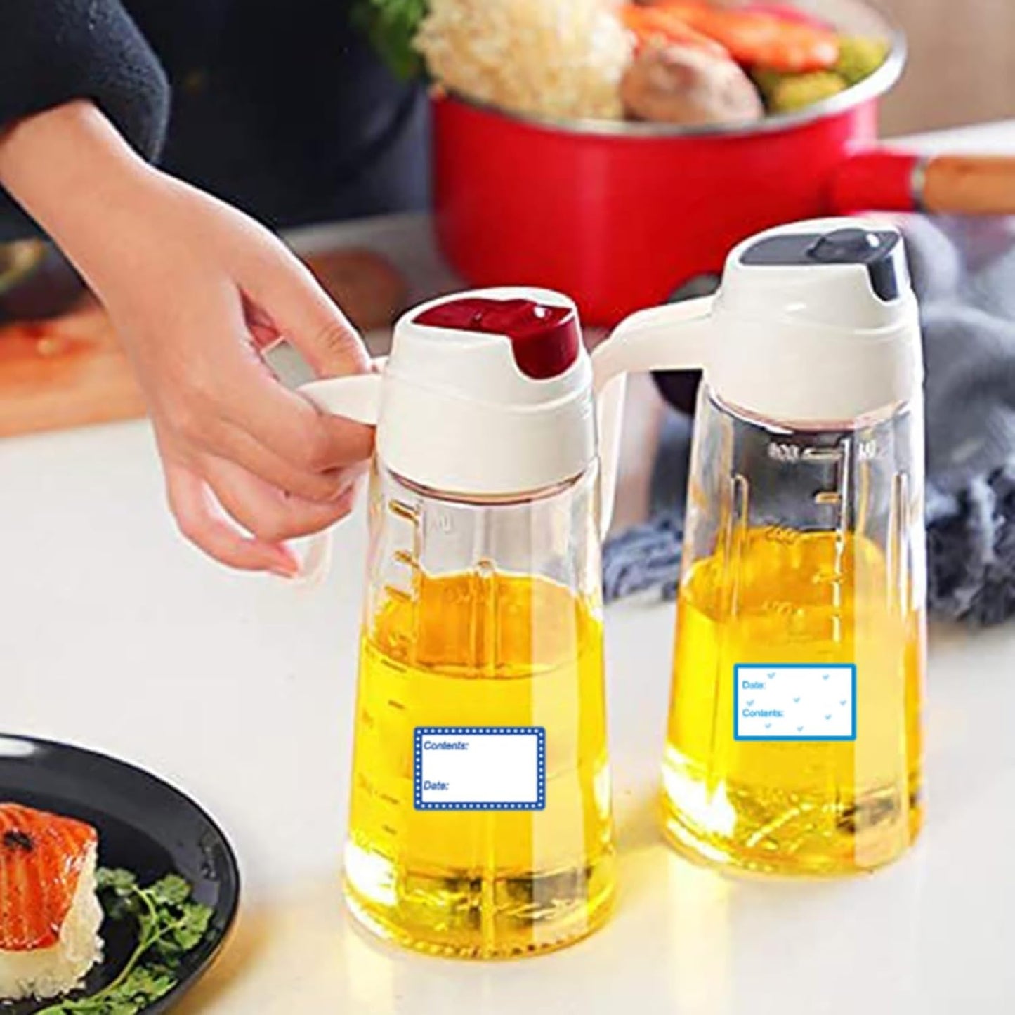 200 Sheets Food Date Label Stickers Handwritten Removable Adhesive Labels for Fridge Kitchen Pantry Food Storage Organization