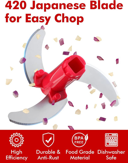 GDL Food Chopper, Vegetable Chopper, Pull String Onion Chopper Dicer, 800ML