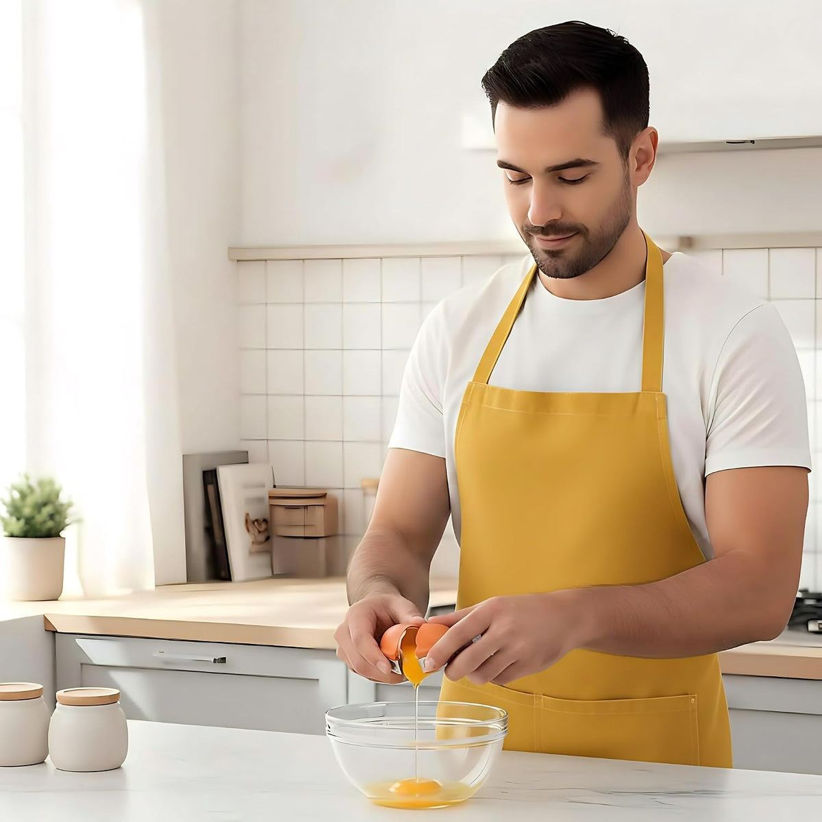 2026 New Dishwasher-Safe Egg Cracker, 2Pcs Stainless Steel Egg Shell Opener, Egg Opener Egg Cracker Tool for Raw Eggs, Open Eggs with Ease - A Little Happiness Boost for Your Kitchen (Yellow)