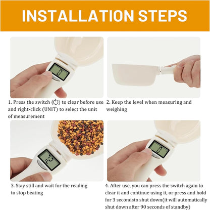 Food Measuring Scoop Scale, Digital Measuring Spoon, Weighing Spoon Scale 800g / 0.1g High Precision with LCD Screen, Display Electronic Measuring Spoon for Kitchen Gadgets and Daily Meals